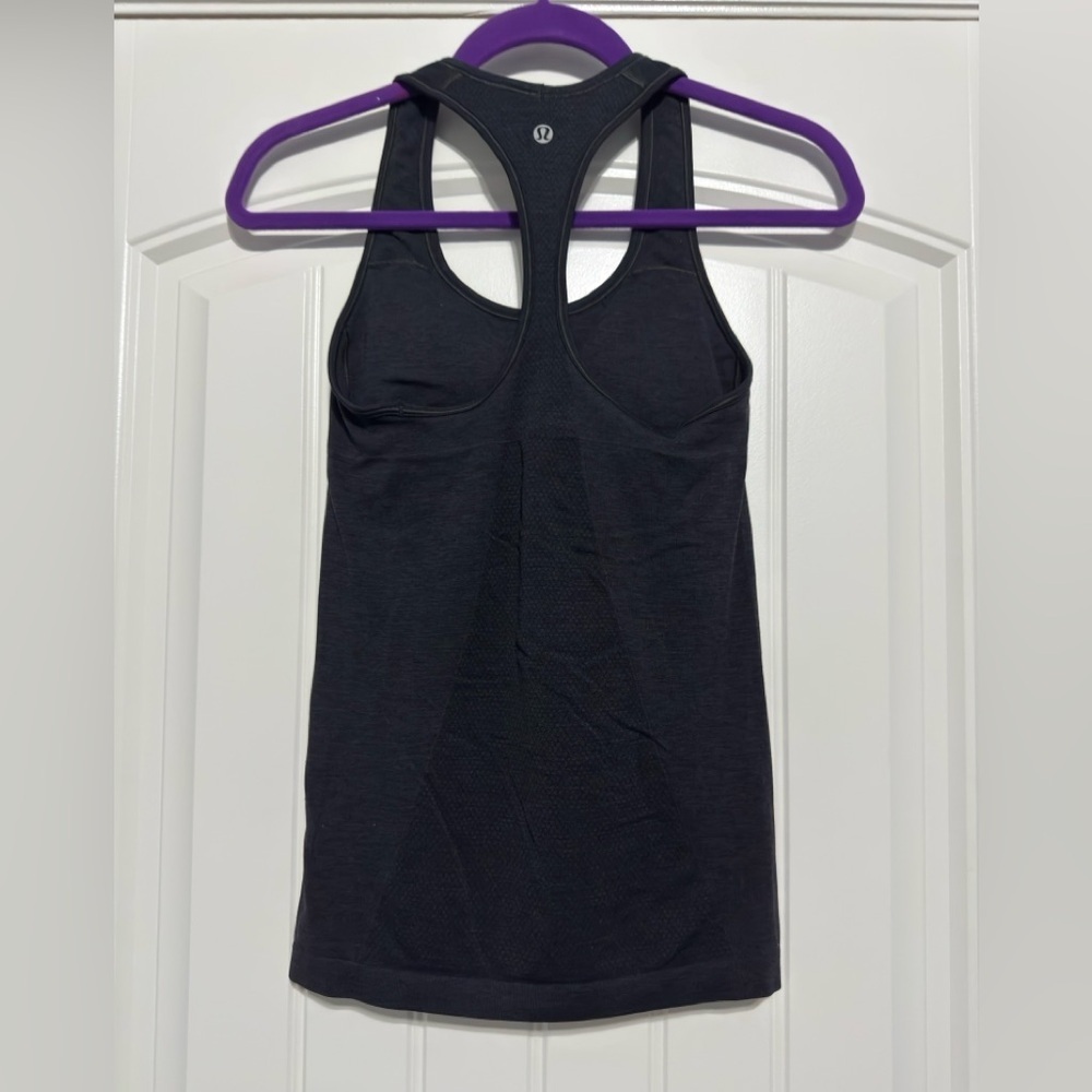 Lululemon Ebb & Flow Racerback Tank in Heathered Black - Picture 4 of 7